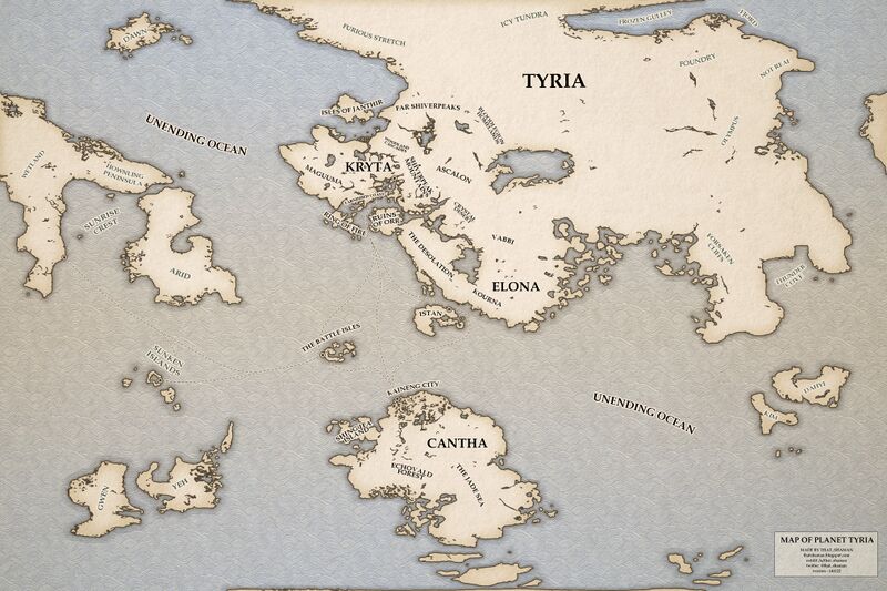 Fichier:Carte du monde de la Tyrie fan map.jpg